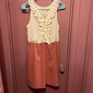 COPY - Anthropologie Valentine’s Day Date Night Blu Pepper Coral Chiffon Ruffles